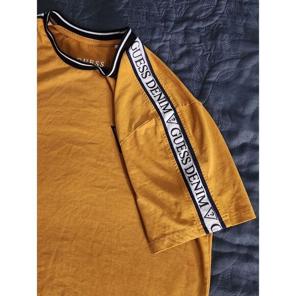 GUESS Los Angeles Mustard Yellow Logo T-Shirt (Size S) - Picture 3 of 5